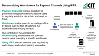 Decentralizing Watchtowers for Payment Channels Using IPFS